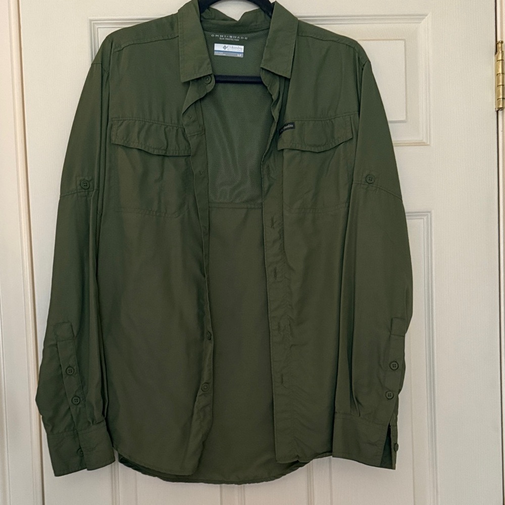 Columbia Men's Olive Green Shirt Jacket